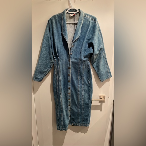 Vintage denim trench/dress - Picture 1 of 2